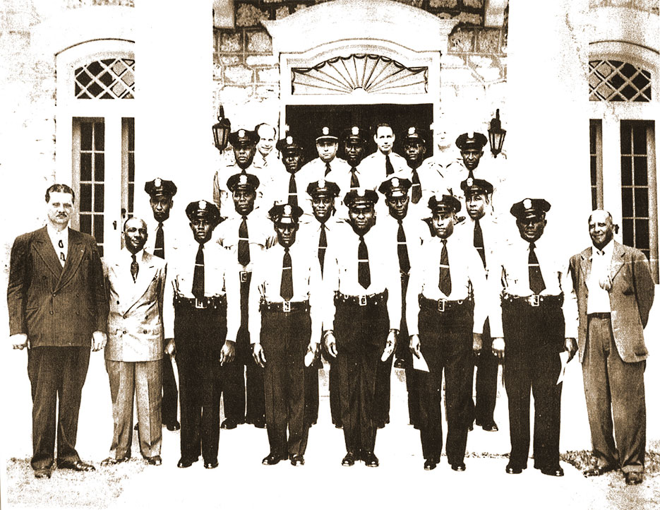 1950 Officers on the Steps